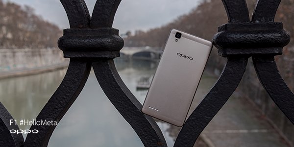 oppo's tweet photo. Metal wrapped around metal. Welcome to 2016 #HelloMetal
Pre-order the#OPPOF1 today! https://t.co/7eV7qIXe5x https://t.co/w30HDDF7Pr