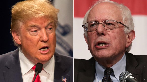 CNN's tweet image. Iowa poll: @realDonaldTrump and @BernieSanders are leading cnn.it/1SywHQP #IACaucus