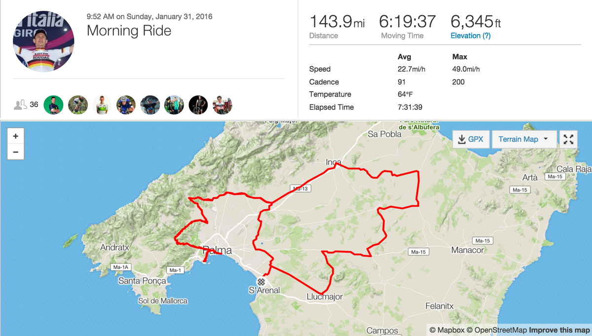 Strava's tweet photo. Kudos to @andregreipel on his second stage win in Mallorca: https://t.co/eCbOwWx21V. https://t.co/DztXiGWSep