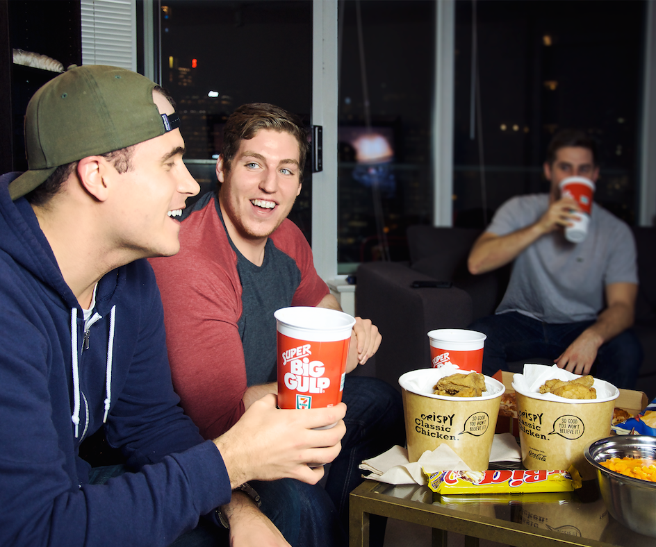 7ElevenCanada's tweet image. Chicken, Kebobs, Big Gulps, Slurpees... boom! Game day is sorted. #SevForTheWin