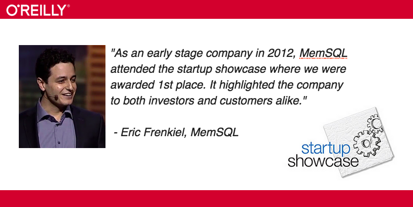 Startups! Doing something awesome w/data? Show us at #StrataHadoop 2016 Startup Showcase oreil.ly/1OZVq14
