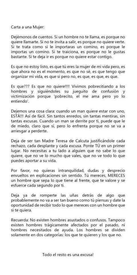 Todo el resto es una excusa!