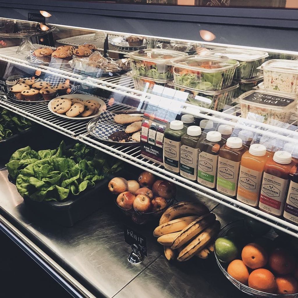 Check out our new display fridge! It's full of ready made salads, desserts, and juice 😍✨
#cafe #Windsor #windsoront…