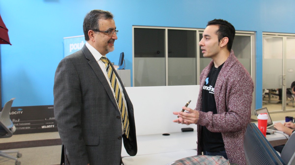 UWaterlooPres's tweet photo. It was a pleasure to stop in at @UWvelocity today, such a thriving part of #UWaterloo! https://t.co/rGQTT3cWkZ https://t.co/Yx5p1qtrDA