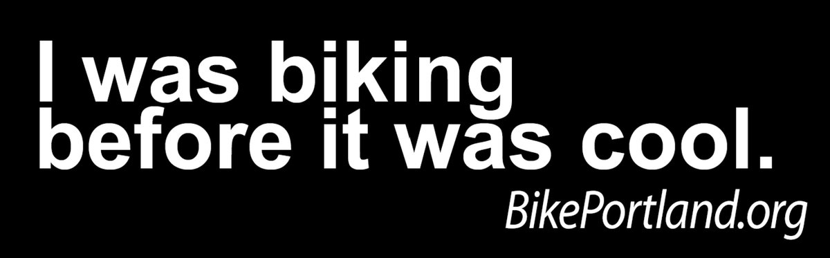 BikePortland's tweet photo. Here’s another sticker we’re thinking of making (2 go w/ a few other classics). thoughts? https://t.co/IDsiBNrxKJ