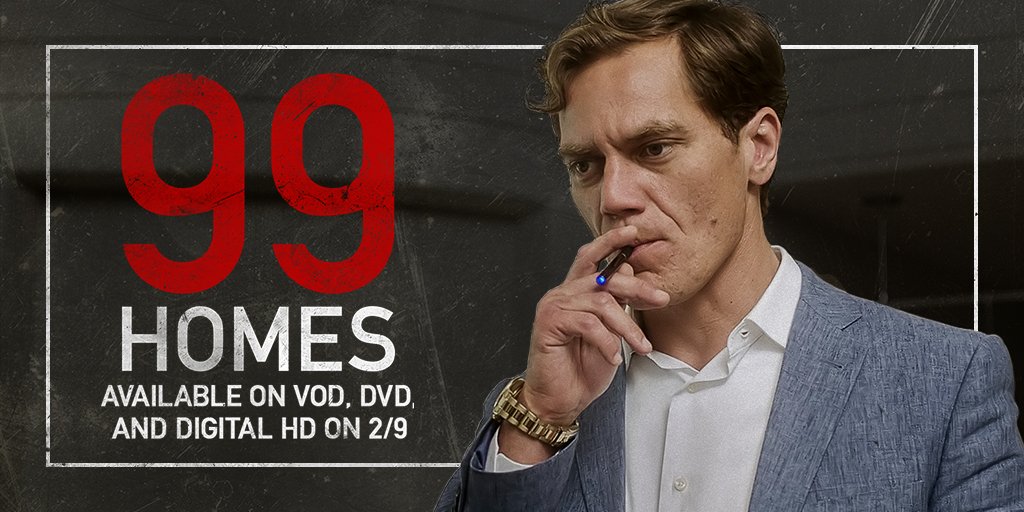 99HomesMovie's tweet photo. The powerhouse #99Homes will be available to rent &amp; own on February 9. Pre-order now @Amazon https://t.co/OzhP81UbMt https://t.co/MvaStr459q