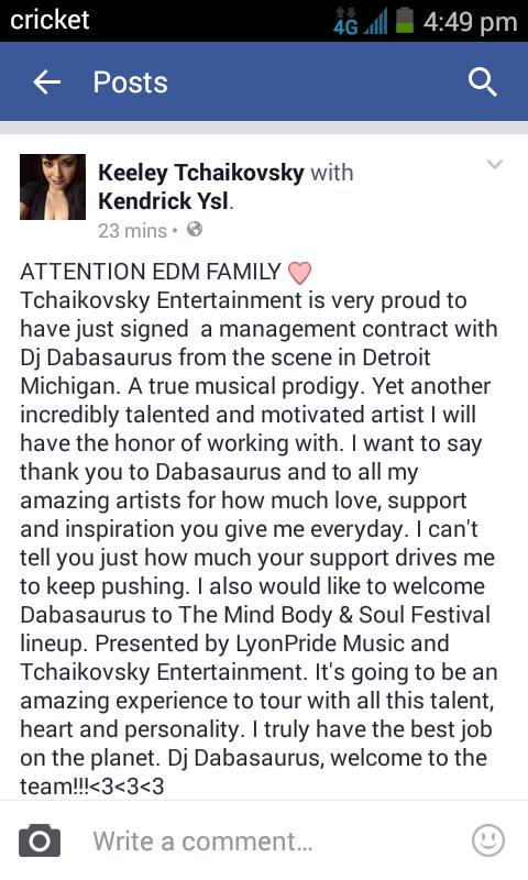 dabasaurus's tweet photo. So stoked to be apart of the team!!! @edmtunes @PLURdetroit @DetroitEDMFam @YourEDM #futurehouse #dabasaurus #edm https://t.co/jg67McdKLp