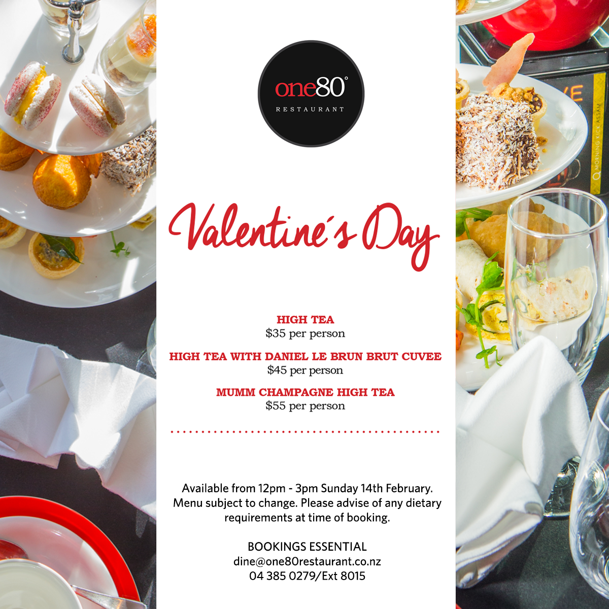 mchnz's tweet photo. Treat your significant other to a special High Tea experience @ One80 Restaurant. Full menu:https://t.co/laVC14CKRw https://t.co/Rx6D6trMKd
