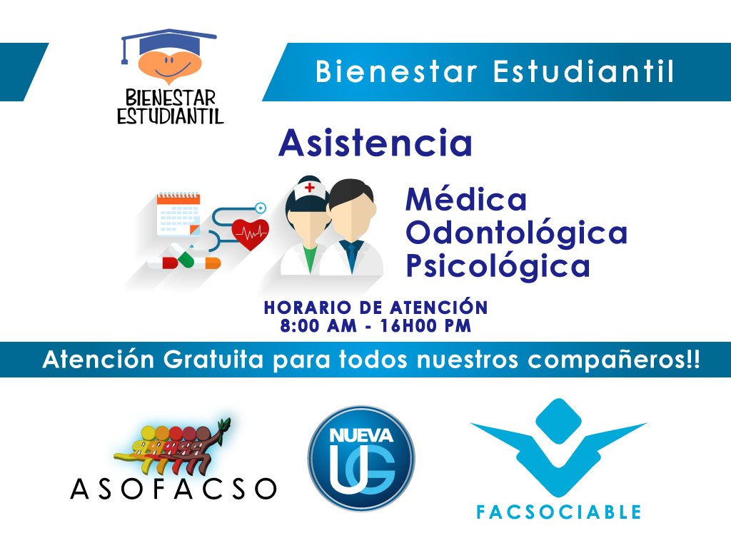 FACSOCIABLE's tweet photo. #Enterate
Servicio Dental, Médico, Psicológico y Trabajo Social Totalmente Gratis Lunes a Viernes- 8:00 - 16:30 https://t.co/QTvbMZqdOT