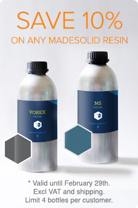 redresins3D's tweet photo. @MadeSolid sale continues in Feb! Save 10% on all #MadeSolid resin. #castsolid #vorex #lostwaxcasting #jewelrydesign https://t.co/4r38MCcjNu