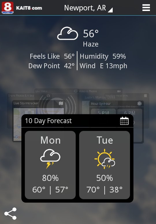 TCJCA's tweet photo. Thunderstorms after midnight tonight &amp; tomorrow. #arwx https://t.co/IrWtyCiZlX