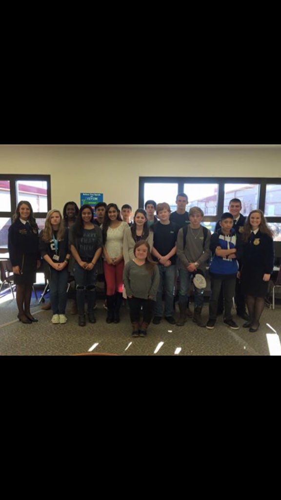 SaludaFFA's tweet photo. Ag Science class - State Officer visit with Katie Martin Thomas 
Wilkerson and Candace Clinkscales https://t.co/S6ZEiNNFgA