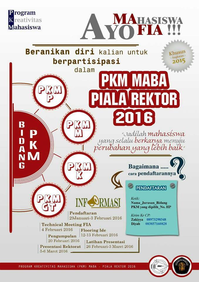 Reminder H-1 Pndftarn PKM Maba Piala Rektor <a href="/BEMFIAUB/">BEM FIA UB</a> <a href="/forkim_ub/">#RohisFIA</a> <a href="/ssmfia/">Sekar Rinonce</a> @HMPIP_FIA_UB <a href="/ACfiaub/">PSM AC FIA UB</a> @EI__LAB <a href="/LAK_FIAUB/">LAK FIA UB</a>