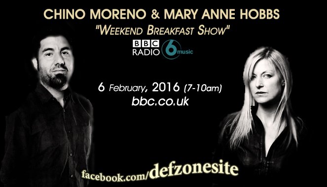 deftfan's tweet photo. #deftones #gore #newcd #deftones2016 #chinomoreno #MaryAnneHobbs #BBCRadio #BBC MORE INFO: https://t.co/Q7VQdYfMkr https://t.co/7hmQKkbTCe