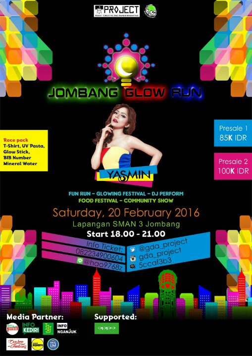 Jombang Glow Run 20 Feb! Lets have fun! <a href="/gda_project/">Jombang Glow Run</a> #jombangglowrun