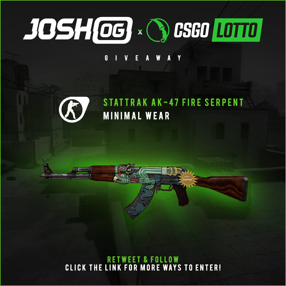 JoshOG's tweet image. February 🔥 GIVEAWAY! ST MW Fire Serpent courtesy of @CSGOLotto!

Follow + RT + Enter Here: bit.ly/fireserpOG