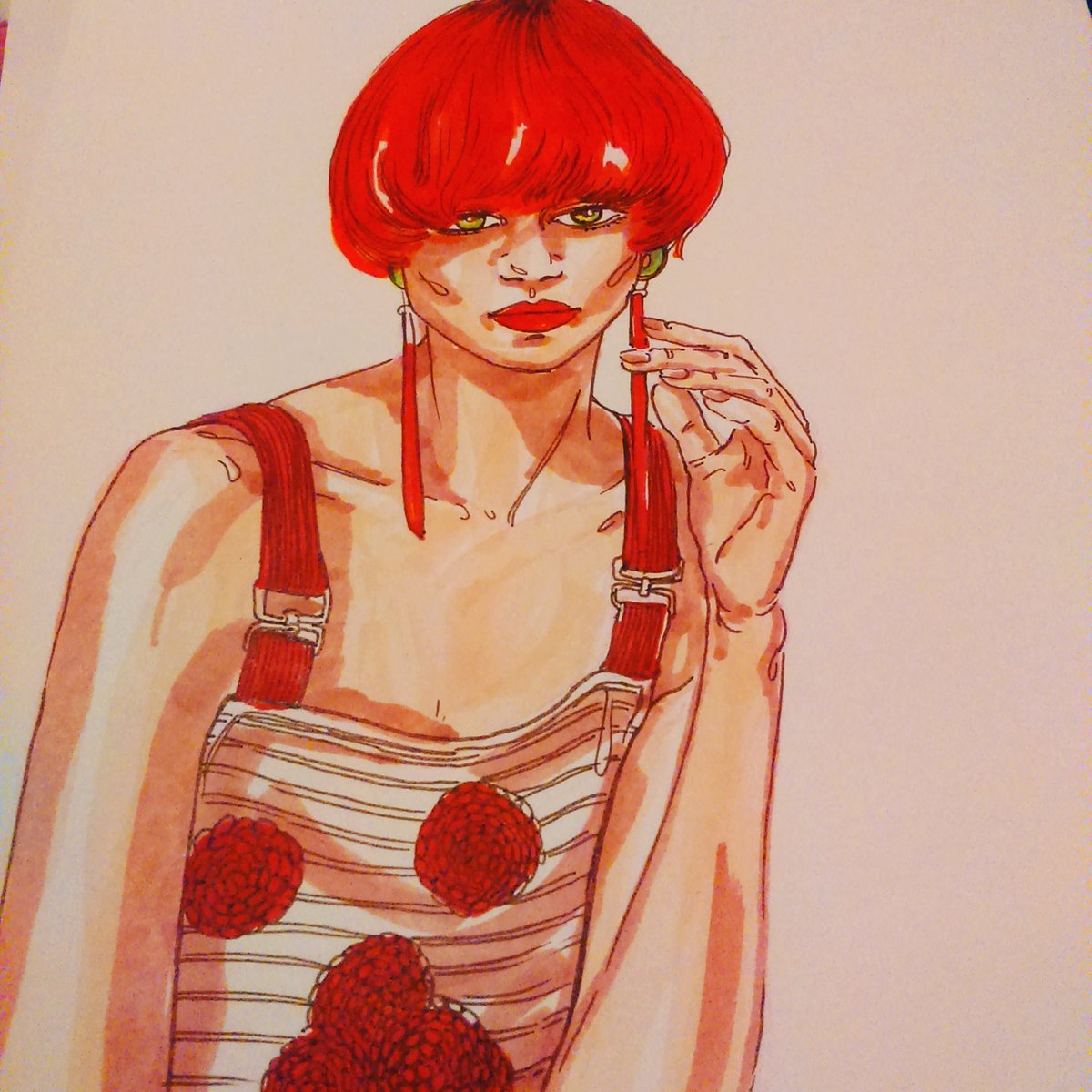 sandrathecrazy's tweet photo. #red #redhair #portrait #woman #illustration #fashion #artwork #gucci #couture #FashionBlog #fashionphotography #art https://t.co/MlTSAXMWa7