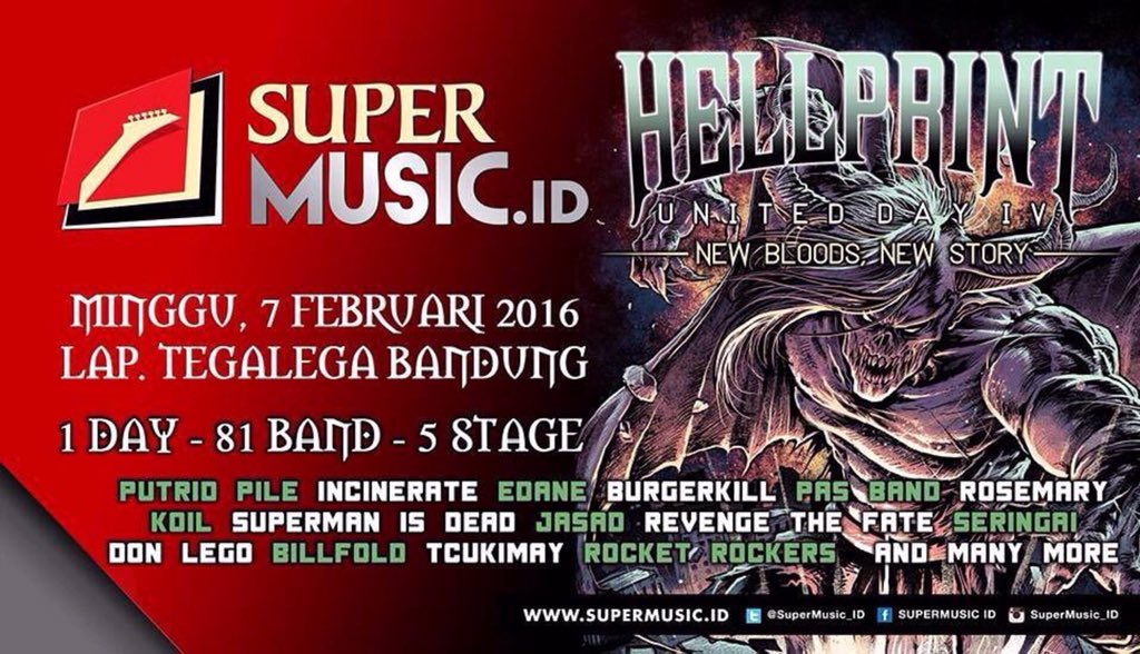 rocket_rockers's tweet photo. MERAPAT!! 7 Feb @hellprint At Lap Tegalega Bandung
HTM: presale2 75K
On stage: (TBA)
cc @SuperMusic_ID https://t.co/6wUtVqMgPS