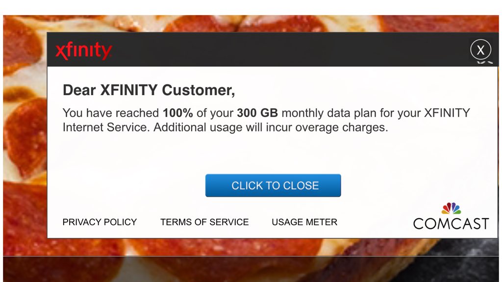 smorgeson's tweet photo. @comcastcares I just received this on the first day of the month when I should be starting fresh. What gives? https://t.co/Qel0Qvj5Kv