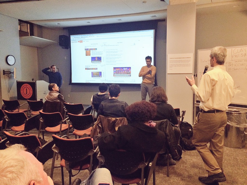 carolineshin's tweet photo. How @newsrover searches video for images @tkcuny #demonight https://t.co/l3Xk7F303J