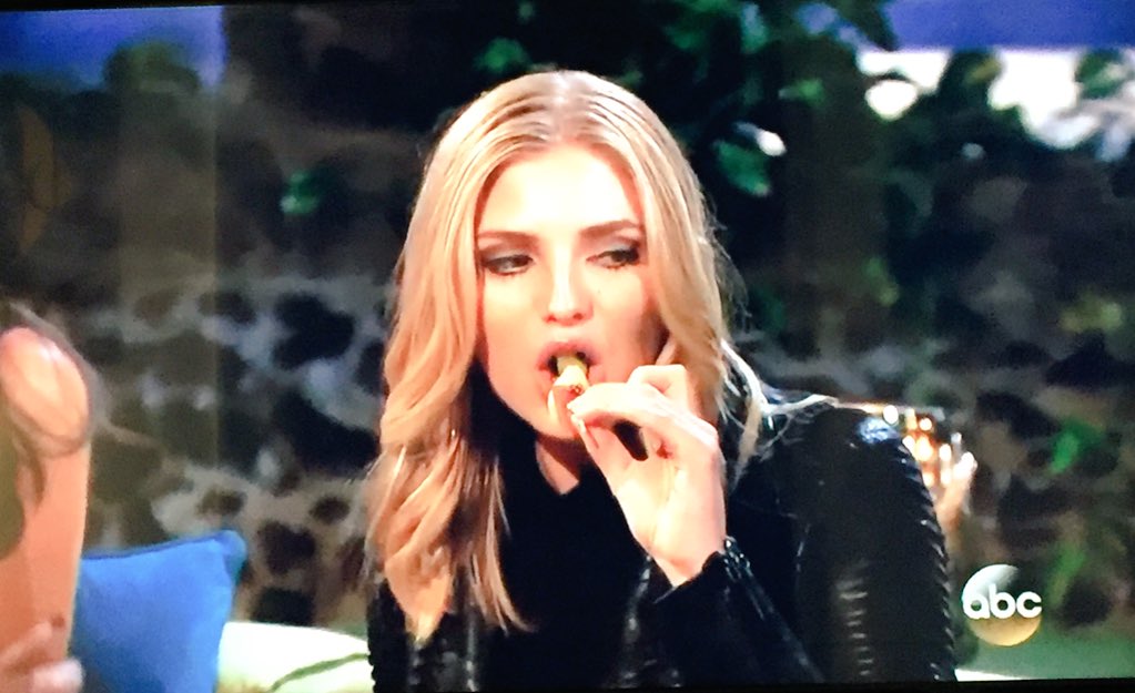 crackliffe's tweet photo. Reactions to Olivia getting the 🌹 on the group date. #TheBachelor https://t.co/CMhiTn4pTm