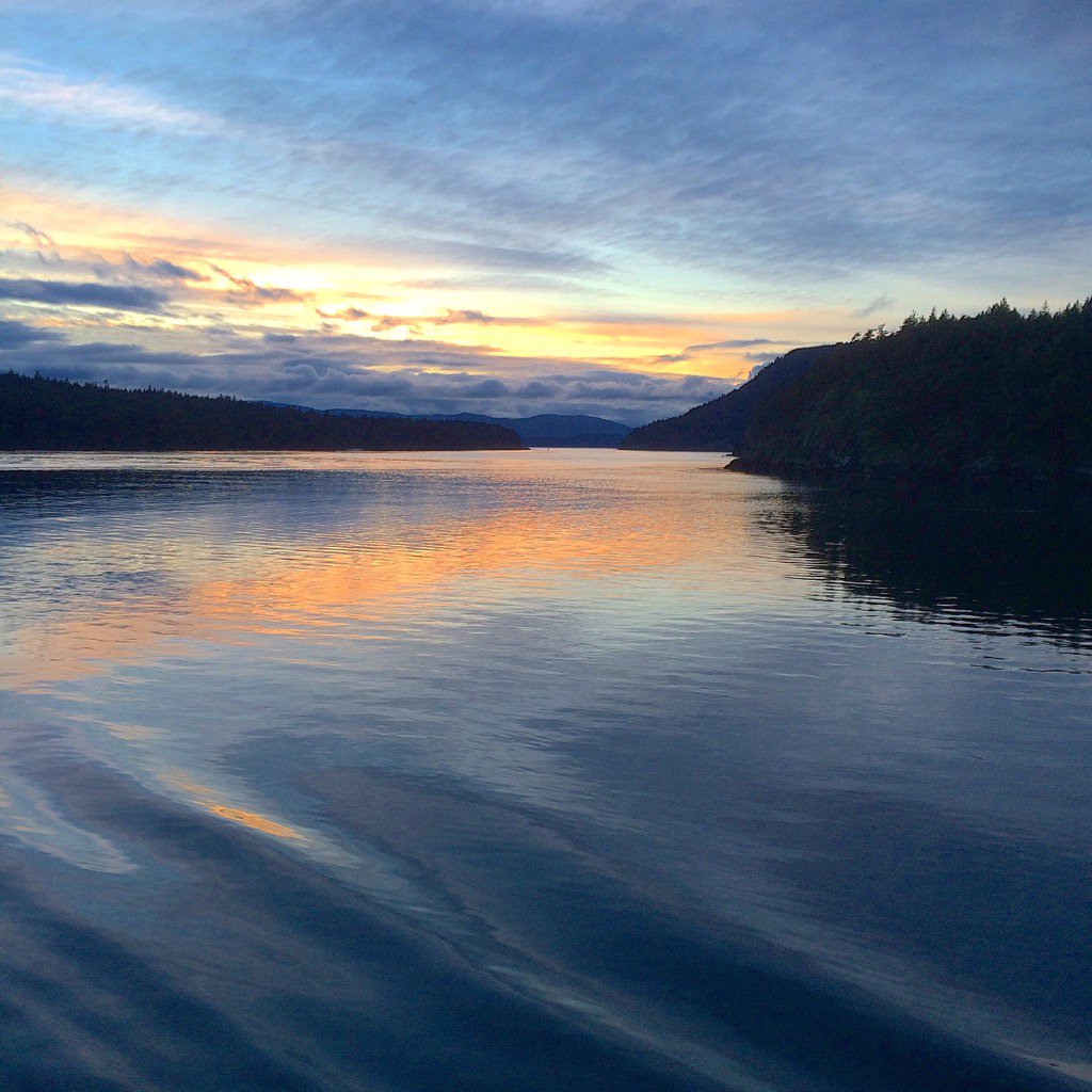 Could be a painting! #ShareTheCoast MT <a href="/Insideoutjrny/">Jo-Anne Harrison</a>: #BCFerries Nice night on Active Pass! #BeautifulBC  ^cf