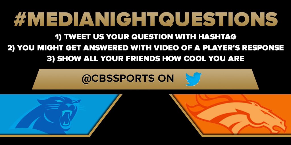 CBSSports's tweet photo. KEEP 'EM COMING.
Use hashtag #MediaNightQuestions and a player could have your response. https://t.co/OIJsNqsebj