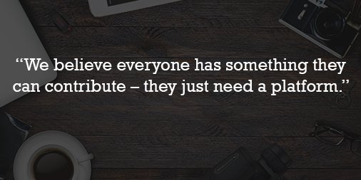 CreativeMinBlog's tweet image. “We believe everyone has something they can contribute – they just need a platform.” #CreativeMin