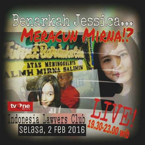 tvOneNews's tweet photo. Pagi Tweps diskusi @ILC_tvOnenews Mlm Nanti Pkl 19.30 WIB,  'Benarkah Jesica Meracun Mirna?' Selamat Menyaksikan https://t.co/6XaKLv8a1l
