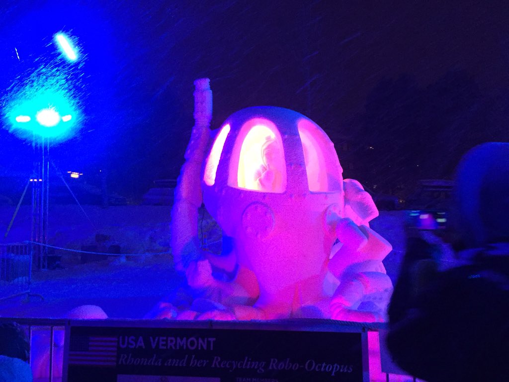 BottleBark's tweet photo. Here's 3 of the many sculptures at Breckenridge International Snow Sculpting Championships.  Guess which one won. https://t.co/zc3wPhSHvb
