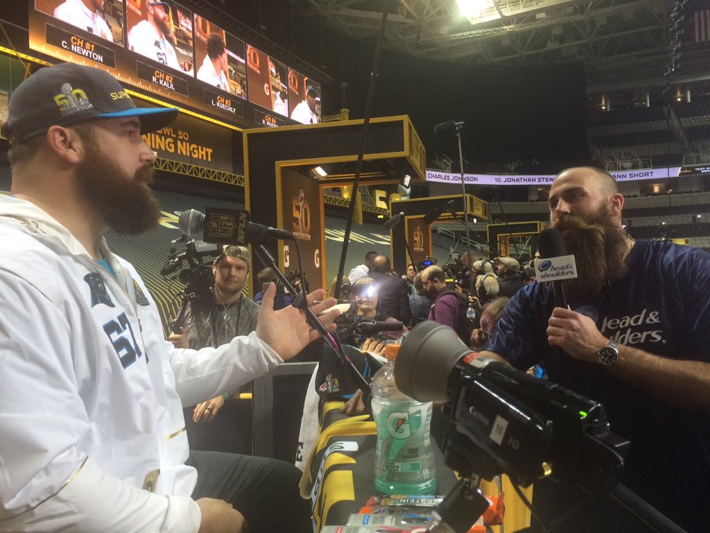 maxhenson's tweet photo. Kalil: "I look at your beard and I think, 'Holy moly, I've got work to do.'" https://t.co/W39vjncf6G