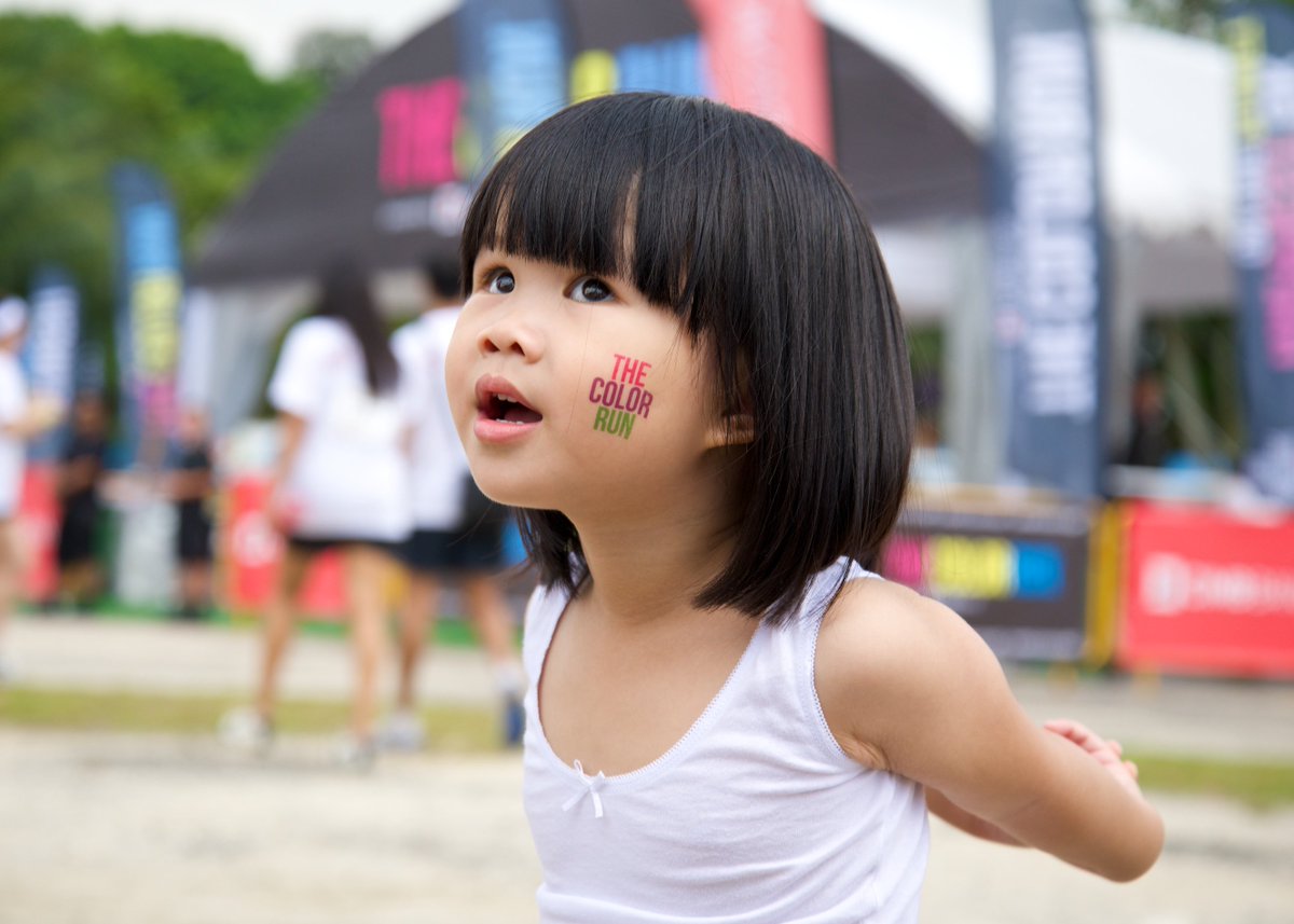 TheColorRunSG's tweet image. Puppy eyes and TCR face tattoo might get you more red packets during this Lunar New Year. Go ahead and try it. ;)