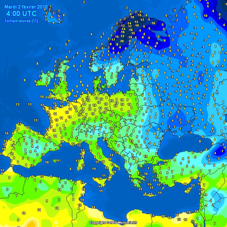 Europe_wx's tweet image. Current temperatures across Europe.