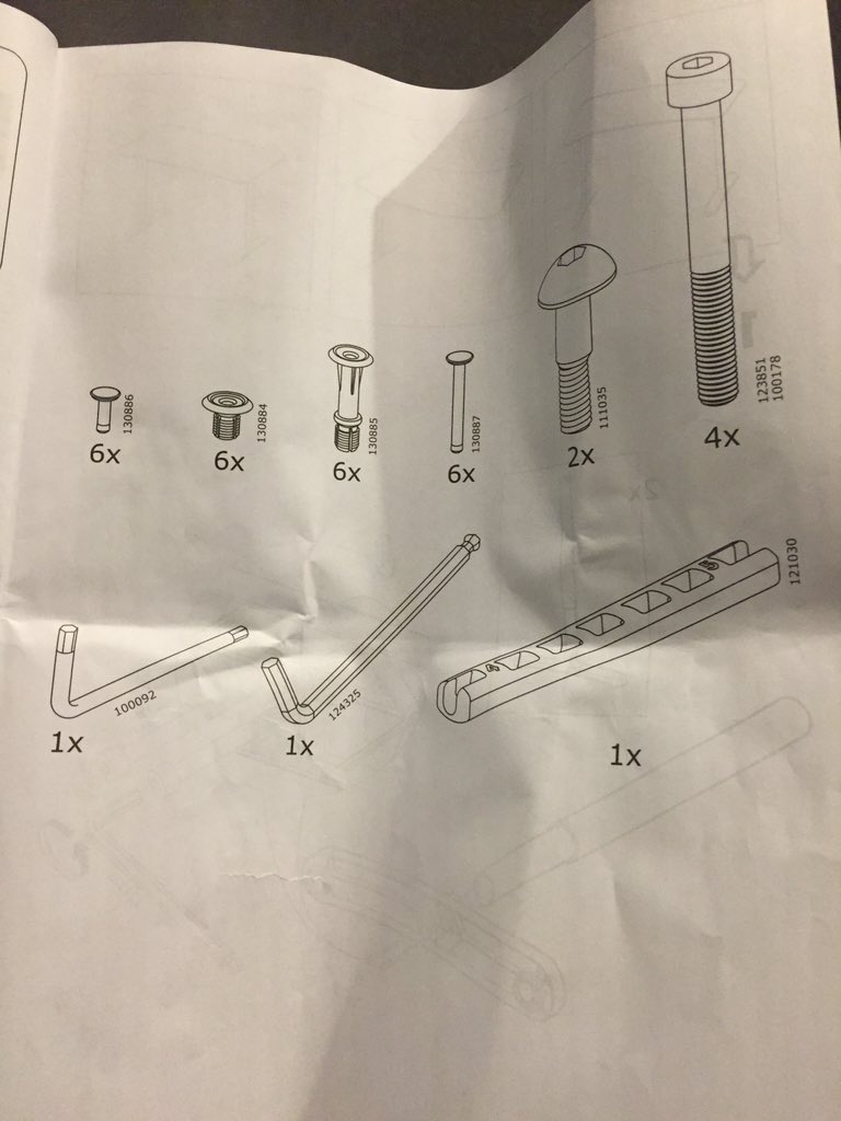 KeepitGoingVan's tweet photo. @IKEACanada is the Bekant supposed to come with these? I don't see them ANYWHERE!! @IKEAUSA @IKEA https://t.co/qNBMjczO2H