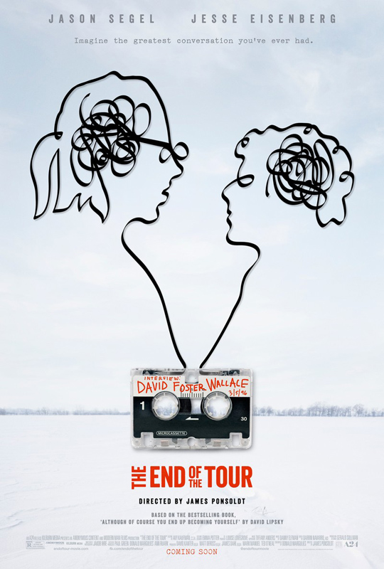 Morgenavond in het filmhuis: ‘The End of the Tour’. Een film over de kwetsbaarheid van vriendschap.