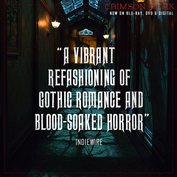 A classic Gothic horror according to @indiewire. uni.pictures/CrimsonPeak #CrimsonPeak