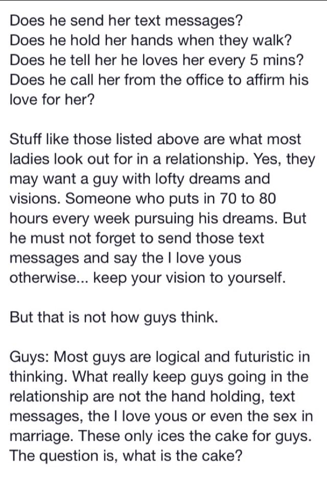 UduhEmeka's tweet photo. What keeps a relationship going; A guys perspective.

source: https://t.co/WxKoWG0ReZ

Read ~ Learn ~ Retweet https://t.co/J9f9nu9MOl
