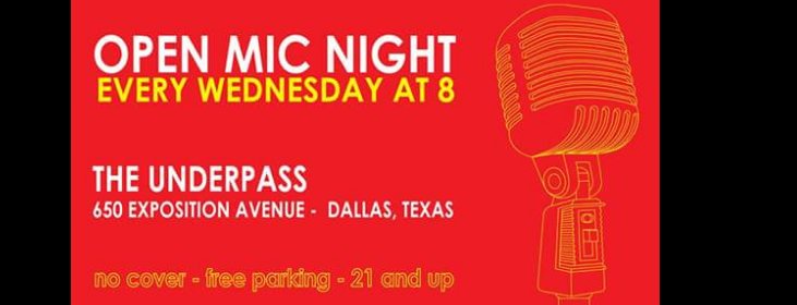 Every Wednesday except the first Wednesday is Open Mic. 
FREE COVER, FREE GATED ONSITE PARKING