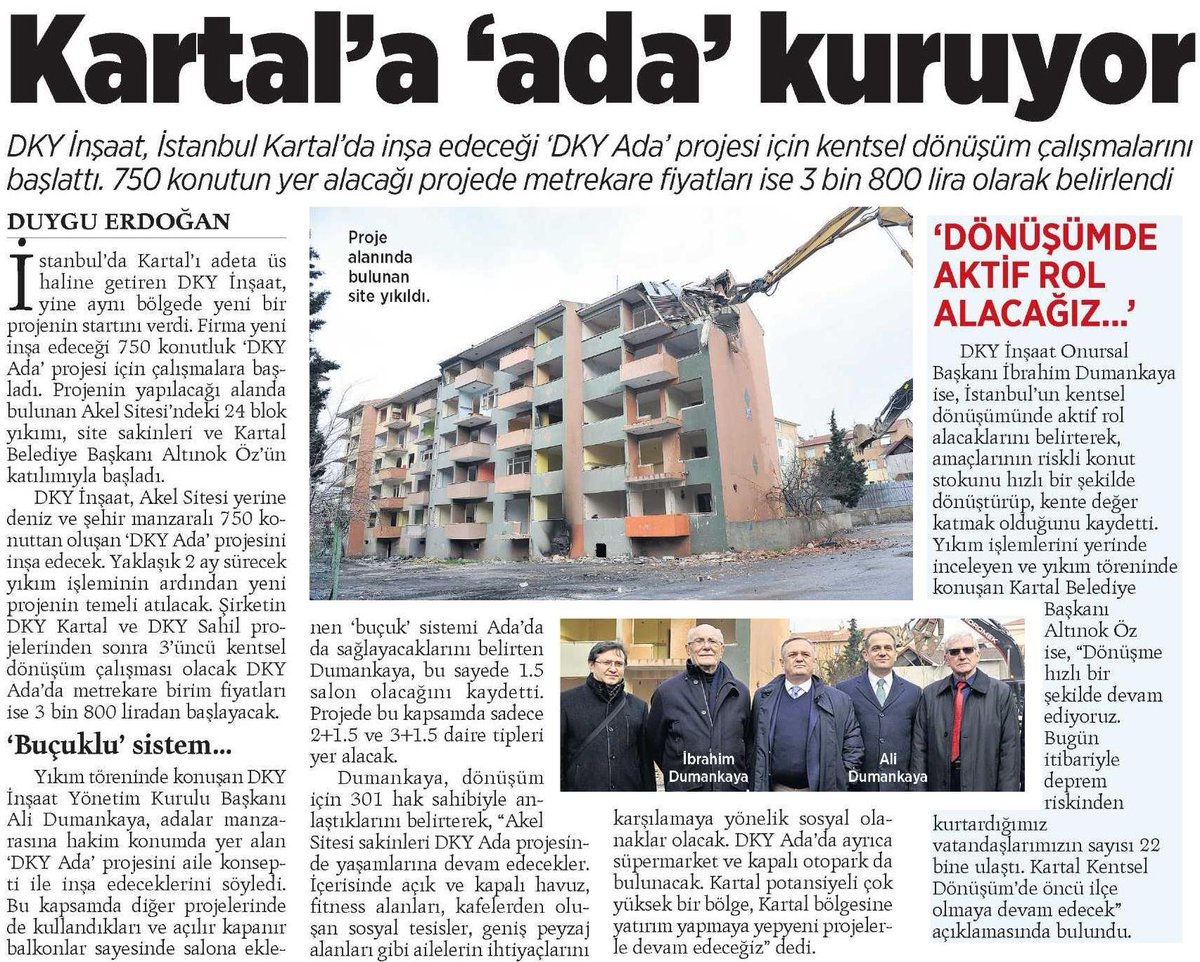 dkyonkagithane's tweet photo. Milliyet : Kartal'a 'ada' kuruyor. https://t.co/cnbQyKbQPf