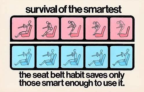 gmptraffic's tweet image. Seatbelts were invented by VOLVO, 50 years ago. Some people still haven't got the message! #ClunkClick