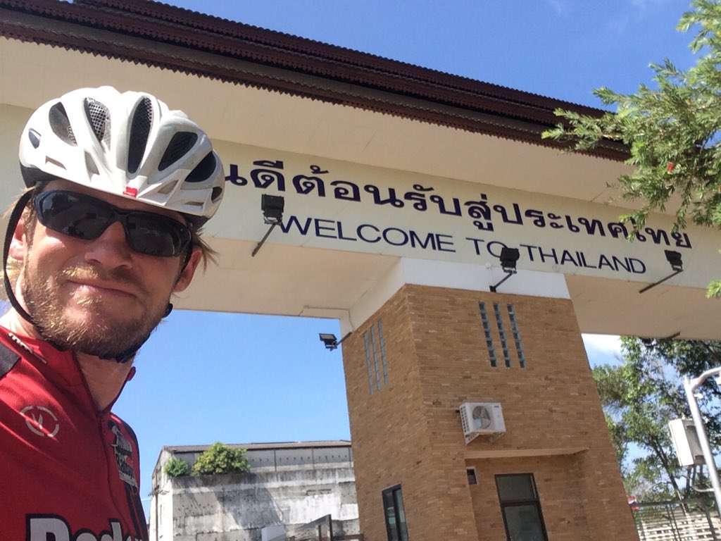SuttonEd's tweet image. Country 41! Thailand! I have taken a week to cycle here from Singapore! #cyclingtheworld