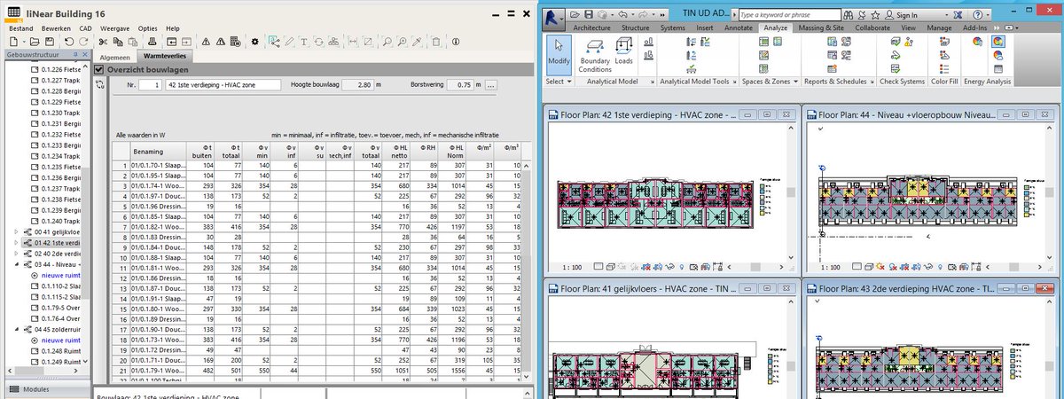 Warmteverlies uit Revit model! 
I love it! #BIM #duurzaam 
#geenexcelmeer!