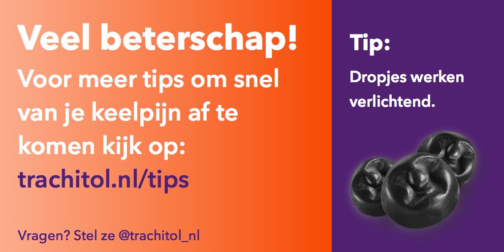 #Beterschap @MariekeSweens! Voor meer tips: trachitol.nl/tips
