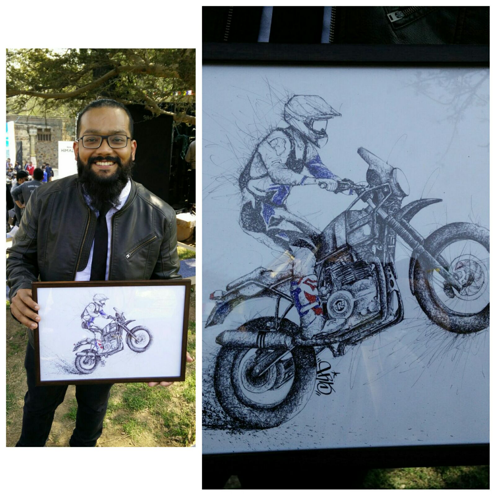 Royal Enfield on Twitter Artist Prankur Ranas rendition of a man riding  a Himalayan royalenfield adventure offoad httpstco4nfDYwXse6  X