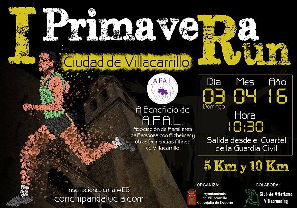 Villacultura's tweet photo. PRIMER PRIMAVERA RUN “CIUDAD DE VILLACARRILLO” A BENEFICIO DE A.F.A.L https://t.co/iwQ2P3i7GS https://t.co/4rWHrb6P6T