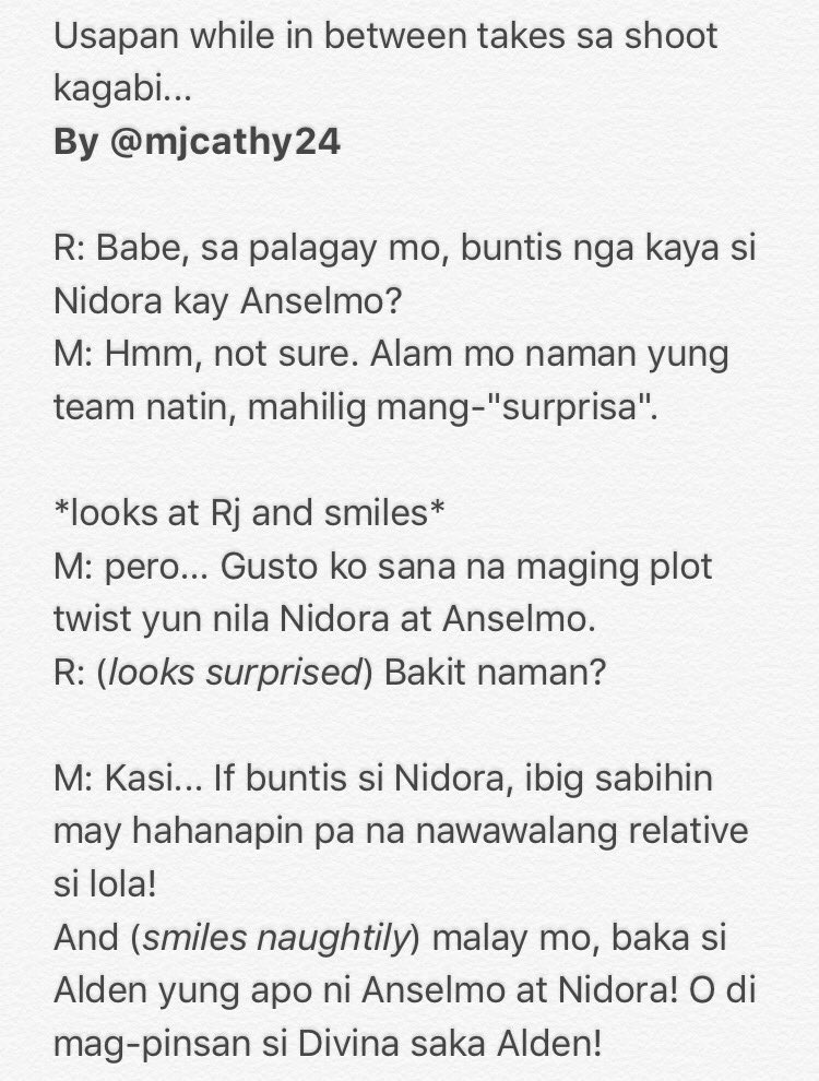 mjcathy24's tweet photo. Quick convo that I wrote in 15mins!
Na-inspire sa mga ganap hehe 😂 
Product of my imagination
#ALDUBPanibagongLihim https://t.co/9rF8aO5M6T