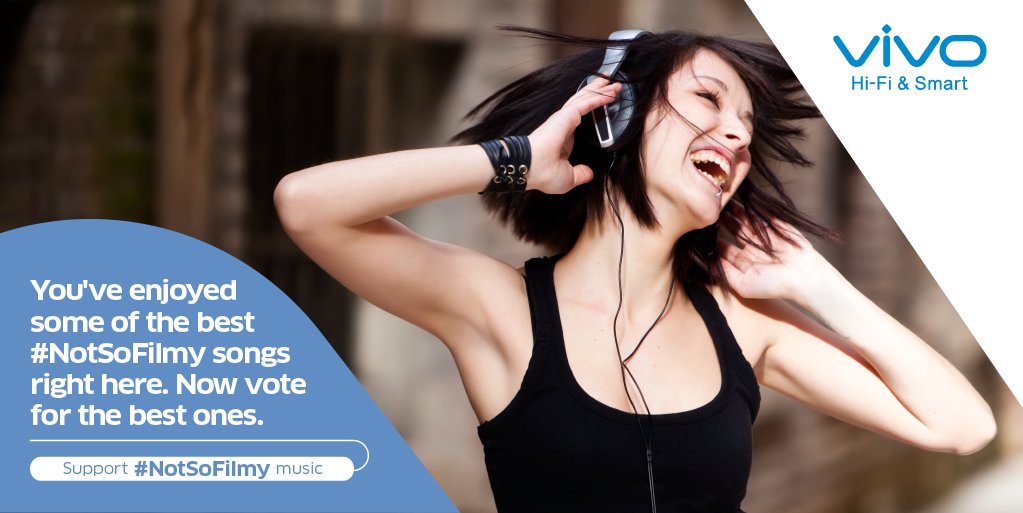 Vivo_India's tweet photo. Let your love for #NotSoFilmy music show. Check https://t.co/JEVIyQFJoV &amp; vote. https://t.co/SbqrWM0AUW