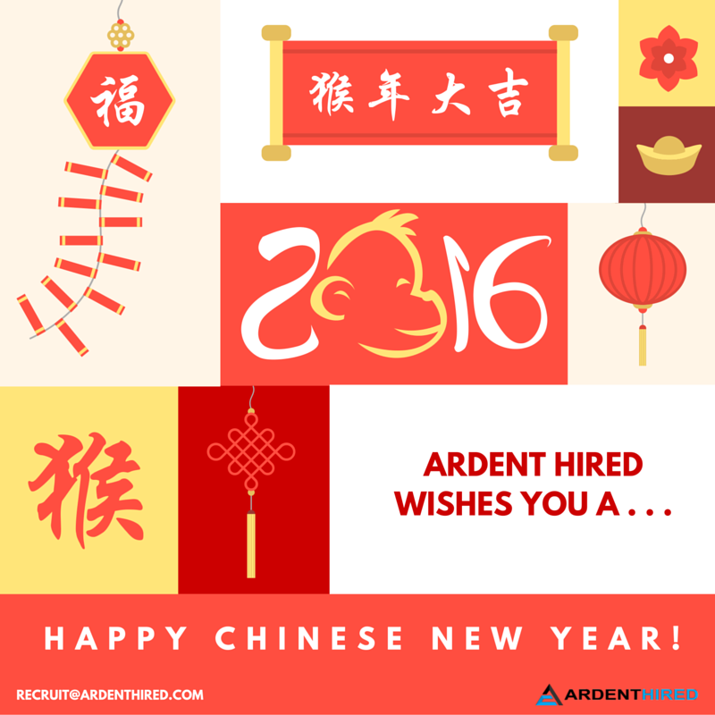 HUBBAHIRED's tweet photo. Ardent Hired wishes you, your family, and all you Monkeys a happy and prosperous Chinese New Year! #ChineseNewYear https://t.co/qY0tI1tqFe