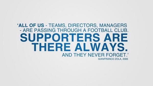 This quote from Gianfranco Zola is spot on at the moment...