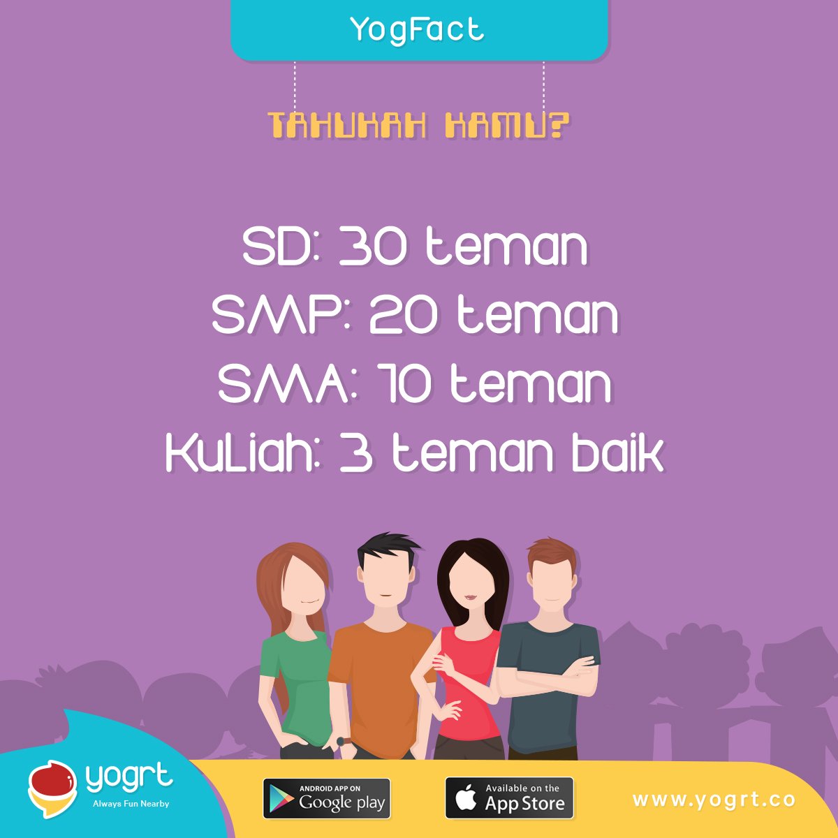 YogrtID's tweet photo. Siapa disini yang merasa nasibnya sama dengan fakta dibawah ini? Tunjuk tangan! #YogFact https://t.co/6hHqWnuh53